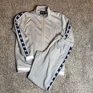 Grey Pink Dolphin Tracksuit - Size Medium